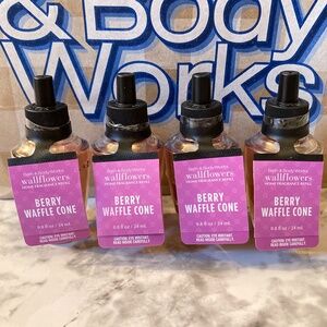 Four Bath & Body Works Berry Waffle Cone Wallflowers Refills